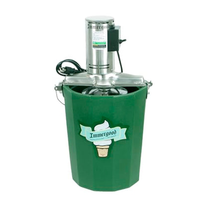 Immergood - 6 qt. PREMIUM Electric Ice Cream Maker - Stainless Steel - Leakproof Tub
