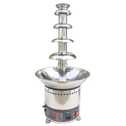 TIANGUOHE 5 Tier Chocolate Fondue Fountain Machine, 110V Electric Commercial Chocolate Fountain Machine for Parties Weddings and Parties, 8.8 Lbs of Chocolate