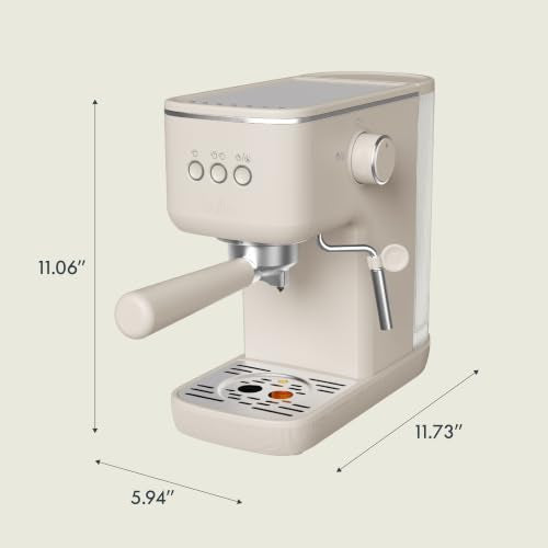 bella JOLT 20-bar Slim Espresso Maker, Oatmilk