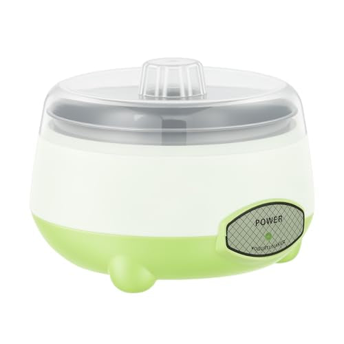Yogurt Maker Electric, 1L Homemade Probiotic Yogurt Machine, Small Countertop Rice Wine Natto Maker, White Green