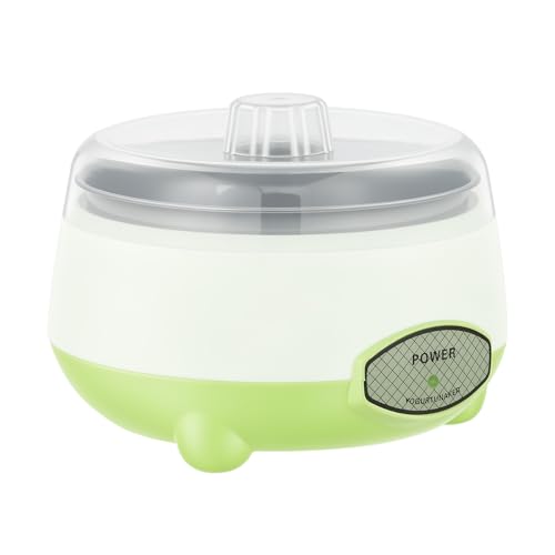Yogurt Maker Electric, 1L Homemade Probiotic Yogurt Machine, Small Countertop Rice Wine Natto Maker, White Green