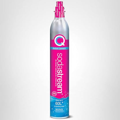 SodaStream CO2 Gas Refill Pack, 3 x 60L Pink Quick Connect Cylinders, Soda Stream CO2 Refill, Makes Up to 180 Liters of Sparkling Water, Compatible with TERRA, ART, ENSO, E-TERRA, E-DUO & More