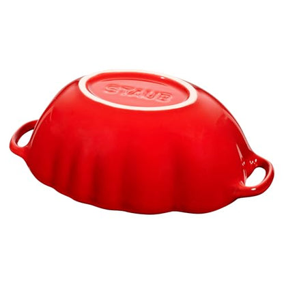 Staub Ceramic 16-oz Petite Tomato mini Cocotte, baking dish, no stovetop save - Cherry