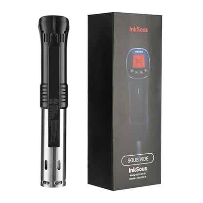 InkSous WIFI 2.4G Sous Vide Cooker 1000W Immersion Circulator with APP 18 Recipes,Alarm,Calibration & Timer, 3D Water Fast Heating Ultra-Quiet Sous Vide Machine ISSV-200-W