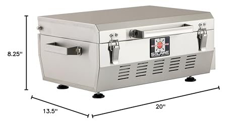 Solaire SOL-EV17A Everywhere Portable Infrared Propane Gas Grill, Stainless Steel
