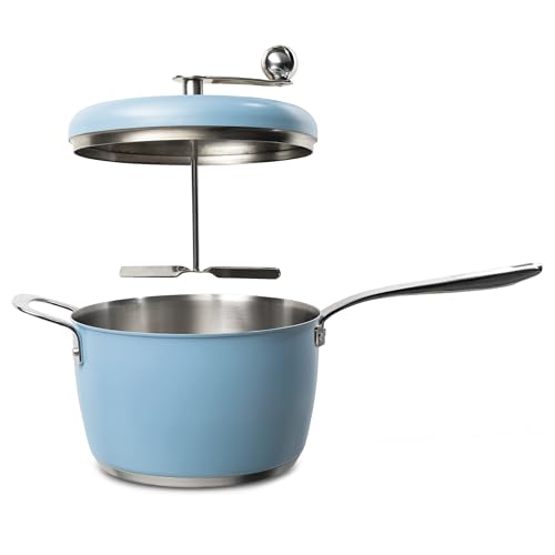 Tramontina Golden Pop 5.5-Qt Stainless Steel Popcorn Popper, Blue