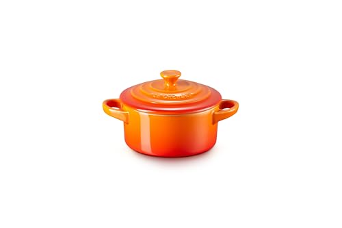 Le Creuset Stoneware Mini Round Cocotte, 8 oz., Flame