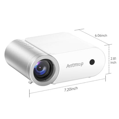 Mini Projector With WiFi and Bluetooth, 400 ANSI Portable Mini Projectors for iPhone, Native 1080P 4K Support Home Theater for Outdoor, 200” Display for Smartphone/HDMI/USB/TV Stick