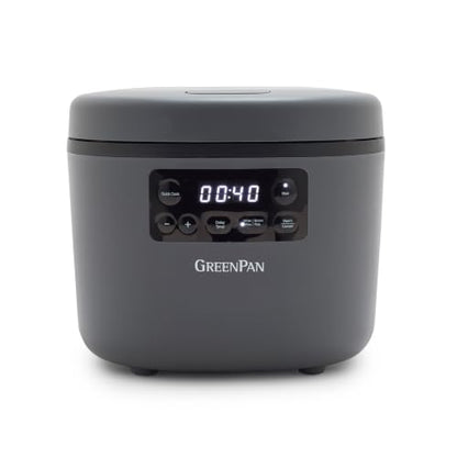 GreenPan Advanced Rice Cooker, 4-Cups Uncooked/8-Cups Cooked, Graphite