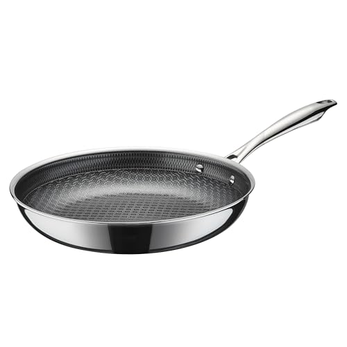 Cuisinart FusionElite+ Hybrid Tri-Ply Stainless Steel Skillet, 10″ Skillet Frying Pan with PURELYSEAR Ceramic Technology, Scratch Proof, Cool Grip Handles, Dishwasher Safe