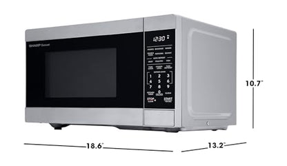 SHARP Countertop Microwave Oven with Removable 10.6" Carousel Turntable, 900 Watt, 0.9 Cubic Feet, Stainless Steel