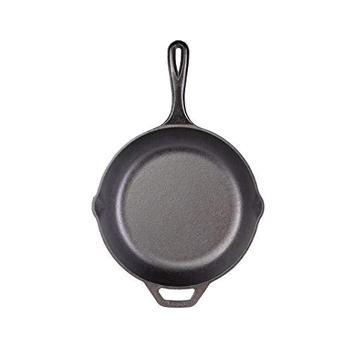 Lodge Chef Collection 10" Pre-Seasoned Cast Iron Skillet - Kitchen Essential for Frying & Searing