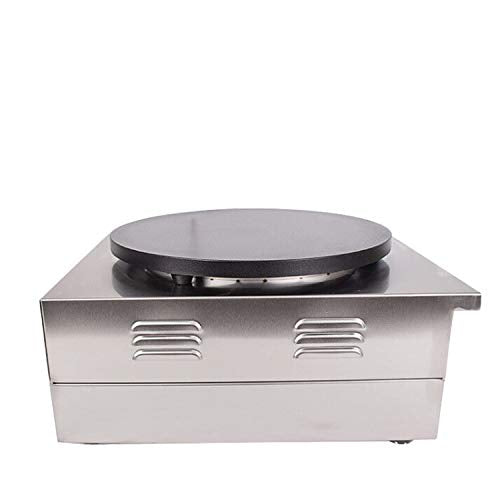 KOUWO Electric Crepe Maker 16" Large Crepe Machine Maker Pancake Making Machine Flat Plate Crepe Griddle (Silver(110V))