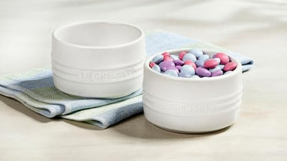 Le Creuset Stoneware Round Ramekin Straight Wall Set of 2, 7 oz. Each, Sea Salt