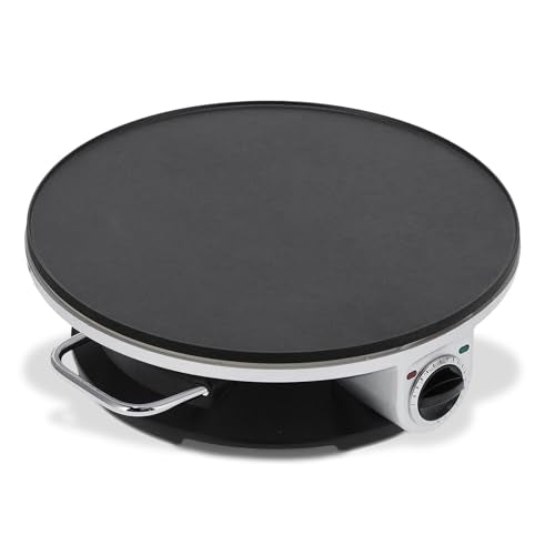 13 Inch Electric Crepe Maker crepes maker 1000W Round Crepe Maker Machine Stainless Steel Pancake Machine with 3 Temperature Control Knob Fast Heating Creperas crepes maker Creperas