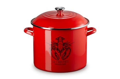 Le Creuset Enamel On Steel Traditional Lobster Stockpot, 20 qt., Carmin