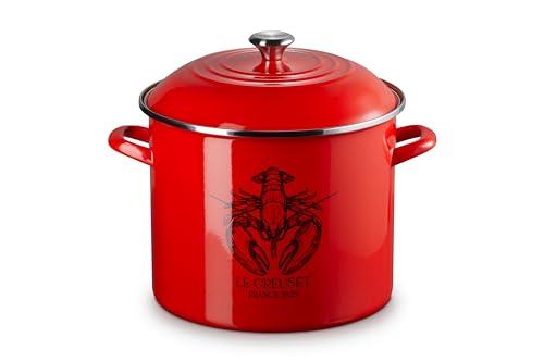 Le Creuset Enamel On Steel Traditional Lobster Stockpot, 20 qt., Carmin