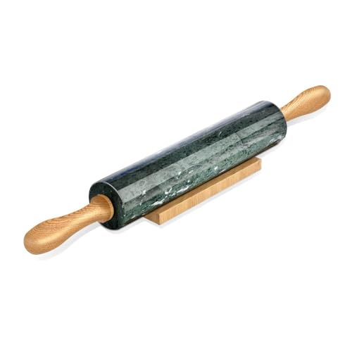 Koville Marble Rolling Pin, Non-Stick Stone Dough Roller, Rolling Pin for Baking,Pasta, Dumpling, Ravioli, Fondant,Pie Crust, Kitchen Baking Pastry Tools