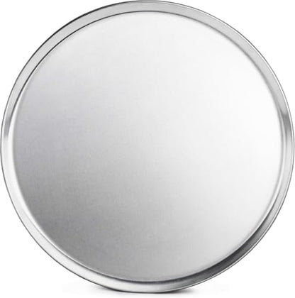 New Star Foodservice Restaurant-Grade Aluminum Pizza Pan, Baking Tray, Coupe Style, 16 Inch