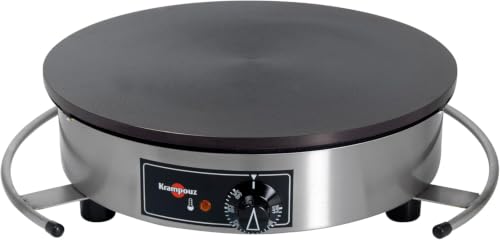 Eurodib CEBIR4110 Krampouz Crepe Maker, Electric, 15-3/4" (40 cm), cast Iron Griddle, Thermostatic Control, Heating Indicator Light, 122° - 572°F (50° - 300°C)