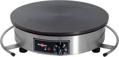 Eurodib CEBIR4110 Krampouz Crepe Maker, Electric, 15-3/4" (40 cm), cast Iron Griddle, Thermostatic Control, Heating Indicator Light, 122° - 572°F (50° - 300°C)