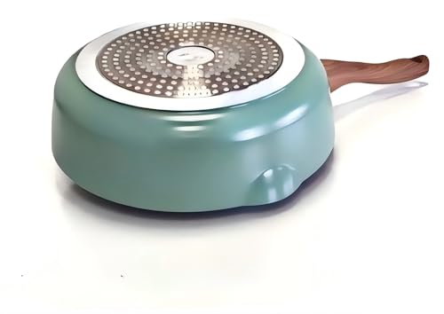 YYJINGYOU Nonstick Frying Pan Skillet with Lid, Omelette Pan, Induction Compatible, Emerald Green, 10 inch