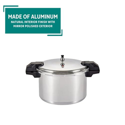 Mirro 7114000228 92116 Polished Aluminum 5 / 10 / 15-PSI Pressure Cooker / Canner Cookware, 16-Quart, Silver