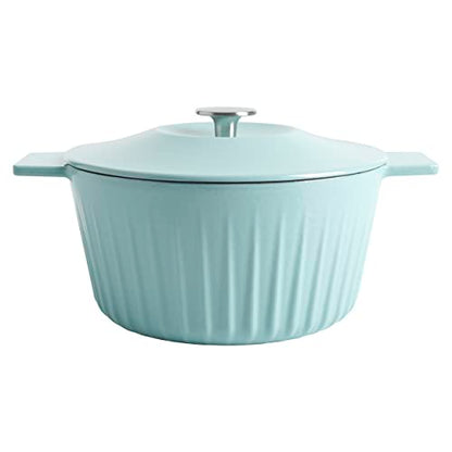 Martha Stewart Eastholm 5 QT Enameled Cast Iron Dutch Oven, Martha Blue