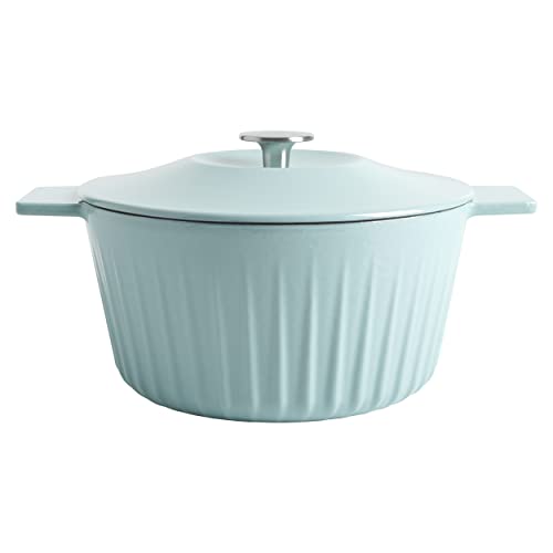 Martha Stewart Eastholm 5 QT Enameled Cast Iron Dutch Oven, Martha Blue