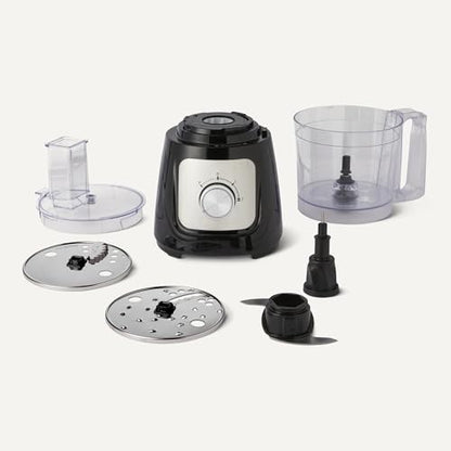 Amazon Basics Food Processor and Vegetable Chopper with 10 Cup Bowl, 2-Speed, 500 Watt Motor, Pulse Function, Dishwasher Safe Parts, Black