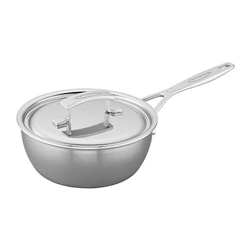 Demeyere Industry 5, 2-qt Stainless Steel Saucier, 5-Ply Construction, Compatible on all Stovetops, Made in Belgium
