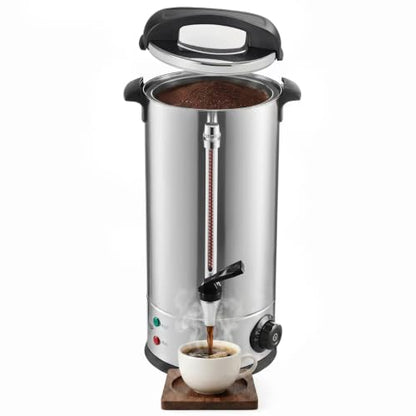 ARTISTOP 50 Cup 8L Stainless Steel Commercial Coffee Urn and Hot Water urn