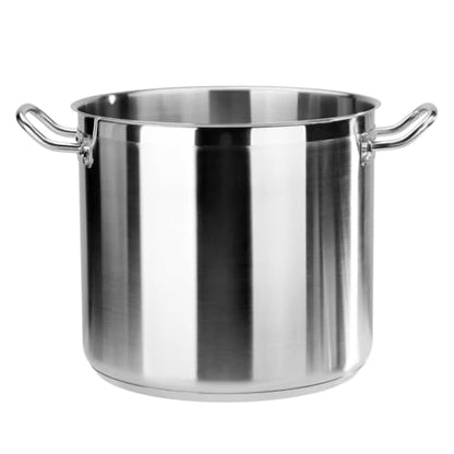 New Star Foodservice 16 Qt Stainless Steel Stock Pot with Cover, 18/8 Stainless Steel