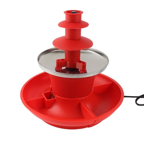 FOSA Chocolate Sauce Fountain Party Fountain, 3 Tier MINI Chocolate Sauce Fountain, Electric Melting Machine with High Capacity for BBQ Sauce,Ranch,Nacho Cheese