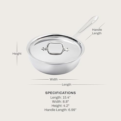 All-Clad Saucier Pan, 2-Quart,4212,White