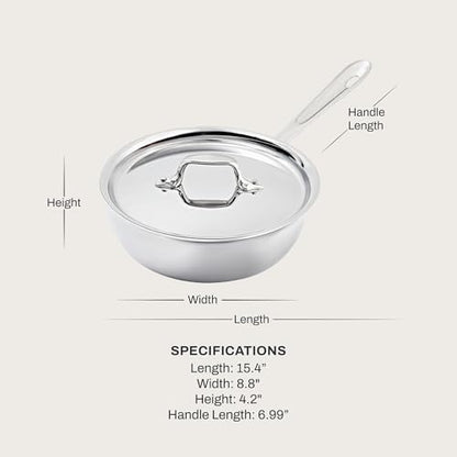 All-Clad Saucier Pan, 2-Quart,4212,White