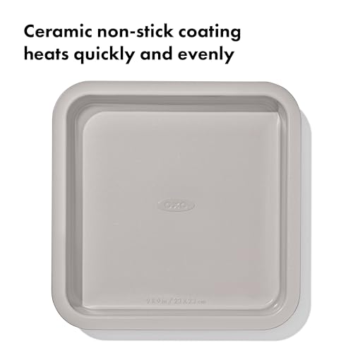 OXO Good Grips Non-Stick Pro Ceramic Coated Metal Bakeware 9” Square Cake Pan – Storm Blue