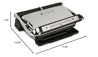 All-Clad Electric Indoor Grill, AutoSense Stainless Steel Panini Grill Press Sandwich Maker, Automatic 1800W Smokeless, Removable Plates, Dishwasher Safe