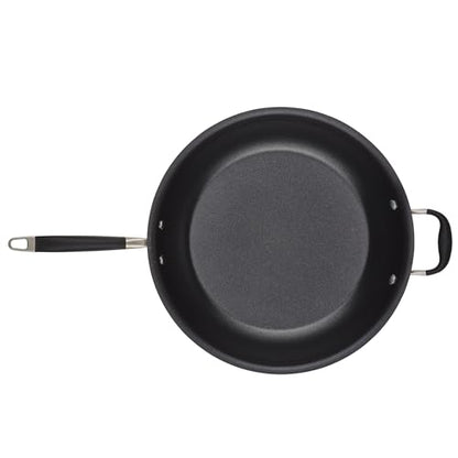Anolon Advanced Home Hard Anodized Nonstick Frying Pan, 14.5 Inch – Large Skillet with Helper Handle, 14 Inch Nonstick Frying Pan, Durable Cookware - Onyx