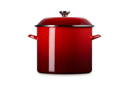 Le Creuset Enamel on Steel Traditional Stockpot, 16 qt., Cerise with Stainless Steel Knob