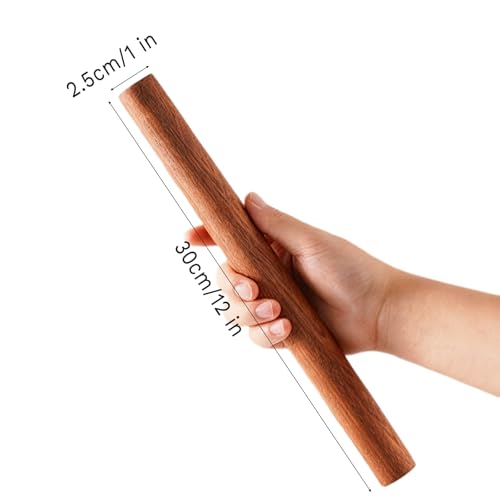 Rolling Pins for Baking,11.8 inches Dough Roller Pizza,Ebony Wood 1 PCS for Making Pizza,Pie,cookies.
