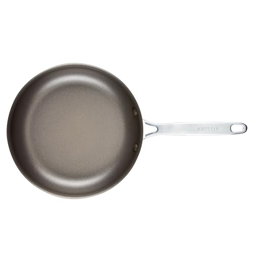 Anolon Achieve Hard Anodized Nonstick Cookware Pots and Pans Set, 9 Piece - Cream