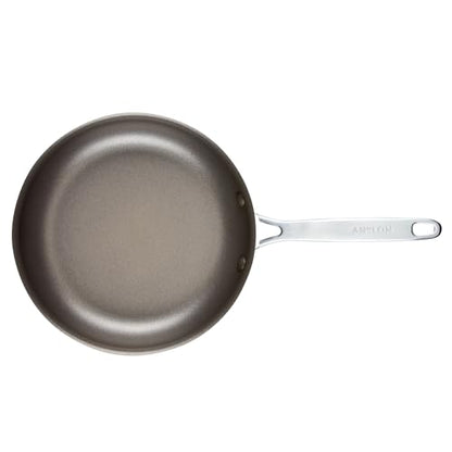 Anolon Achieve Hard Anodized Nonstick Cookware Pots and Pans Set, 9 Piece - Cream