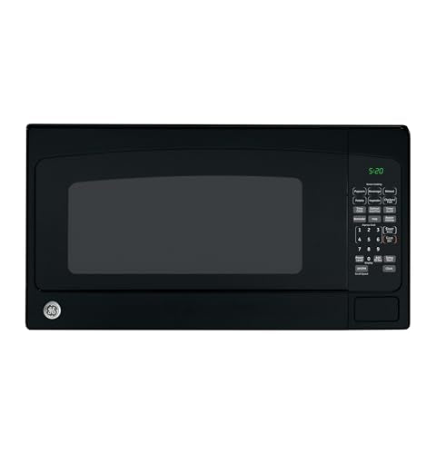 GE Countertop Microwave Oven, 1,200-watt Capacity, 2.0 Cubic Ft., 8 Auto Setting Cooking Settings, Child-Lock Technology, Kitchen Essentials for the Countertop, Dorm Room or Apartment, Black