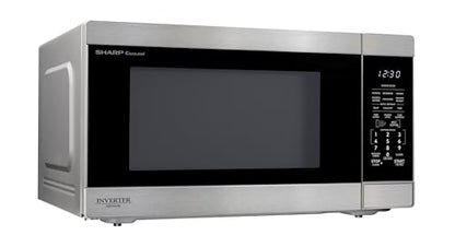 SHARP Countertop Microwave Oven with Removable 16.5" Carousel Turntable, 1200 Watt, 2.2 Cubic Feet, Stainless Steel