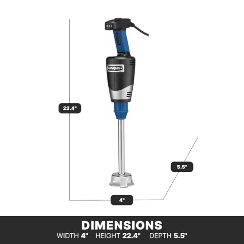 Waring Commercial Quik Stix Plus Immersion Blender, Variable Speed, 10 in Removable Shaft, for Professional Hand Blender for Kitchens & Restaurants, WSB40X