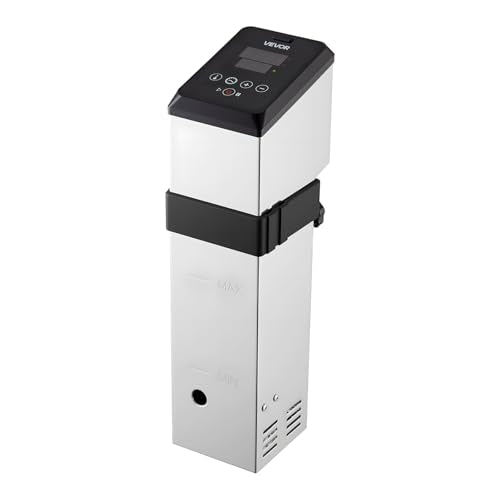 VEVOR Sous Vide Precision Cooker, 1500W Sous-Vide Cooking Machine, Immersion Circulator with LED Digital Display, Adjustable Screw Clamp, Fast-Heating, Accurate Temperature & Timer Control, Sous-Vide