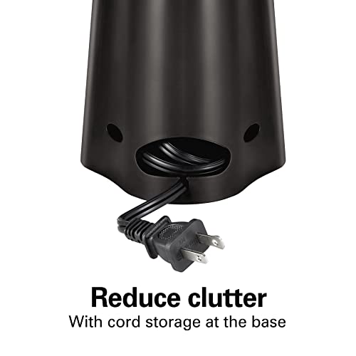 Hamilton Beach Extra-Tall Electric Automatic Can Opener with Easy-Clean Detachable Cutting Lever, Cord Storage, Knife Sharpener, Black (76702)