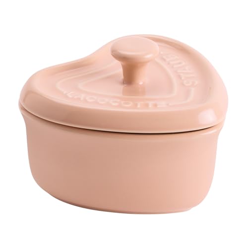 Staub Ceramic 3-pc Mini Heart Cocotte Set - Cherry, Pink, White