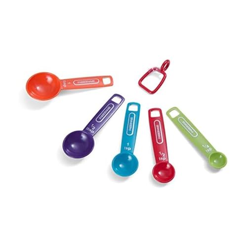 Farberware Professional Plastic Measuring Spoons, Set of 5, Colors may vary